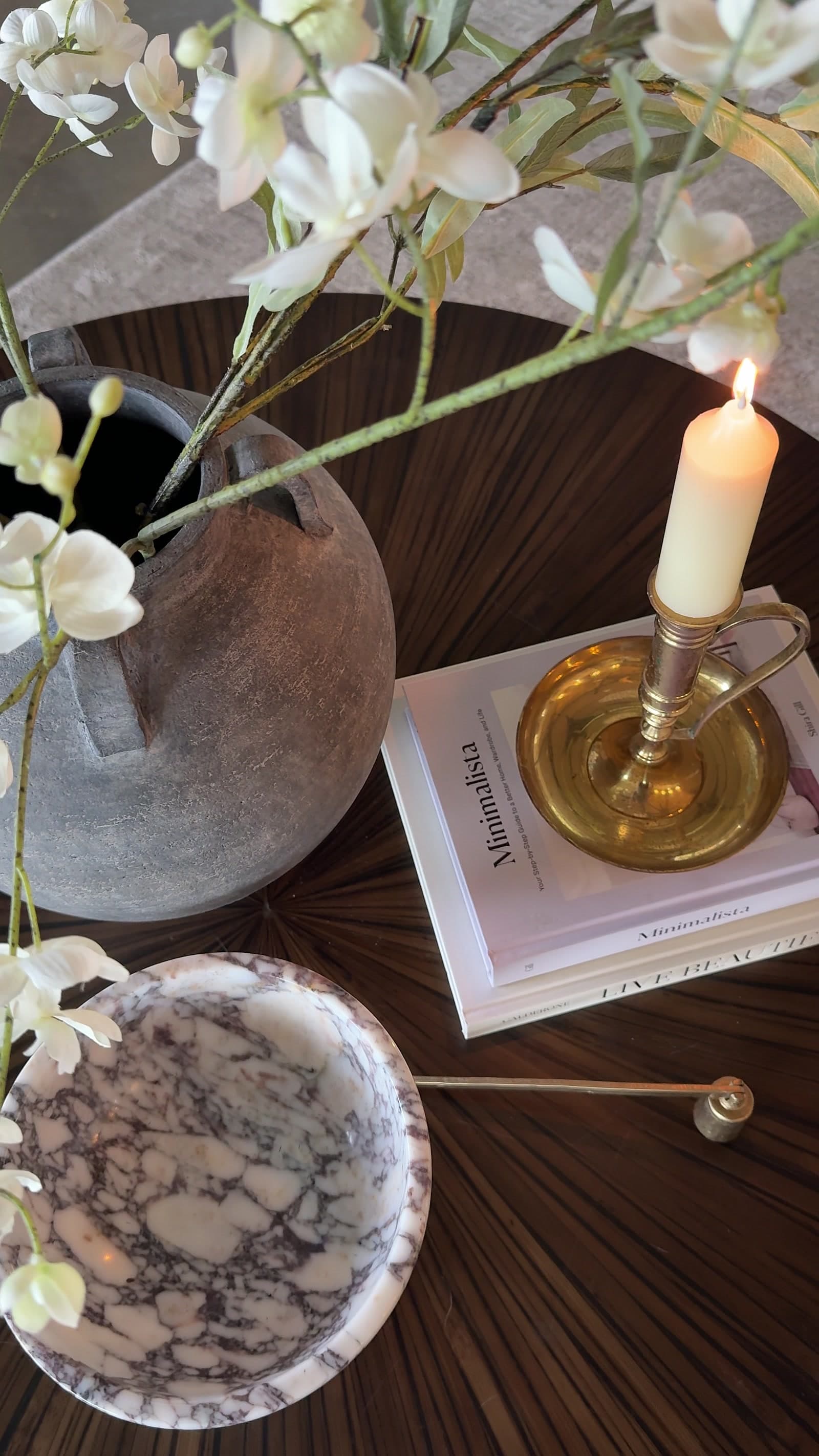 A styled vignette by Denise Griffin Interiors